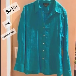 Ladies Paperwhite linen‎ blouse